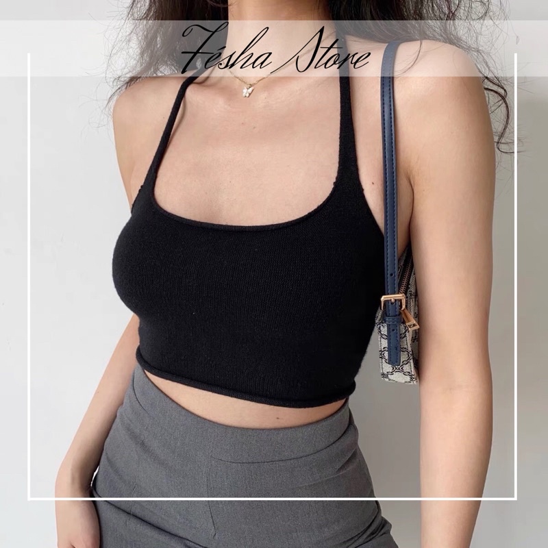 Áo 3 lỗ nữ chất len tăm tôn dáng_Freesize dưới 55kg