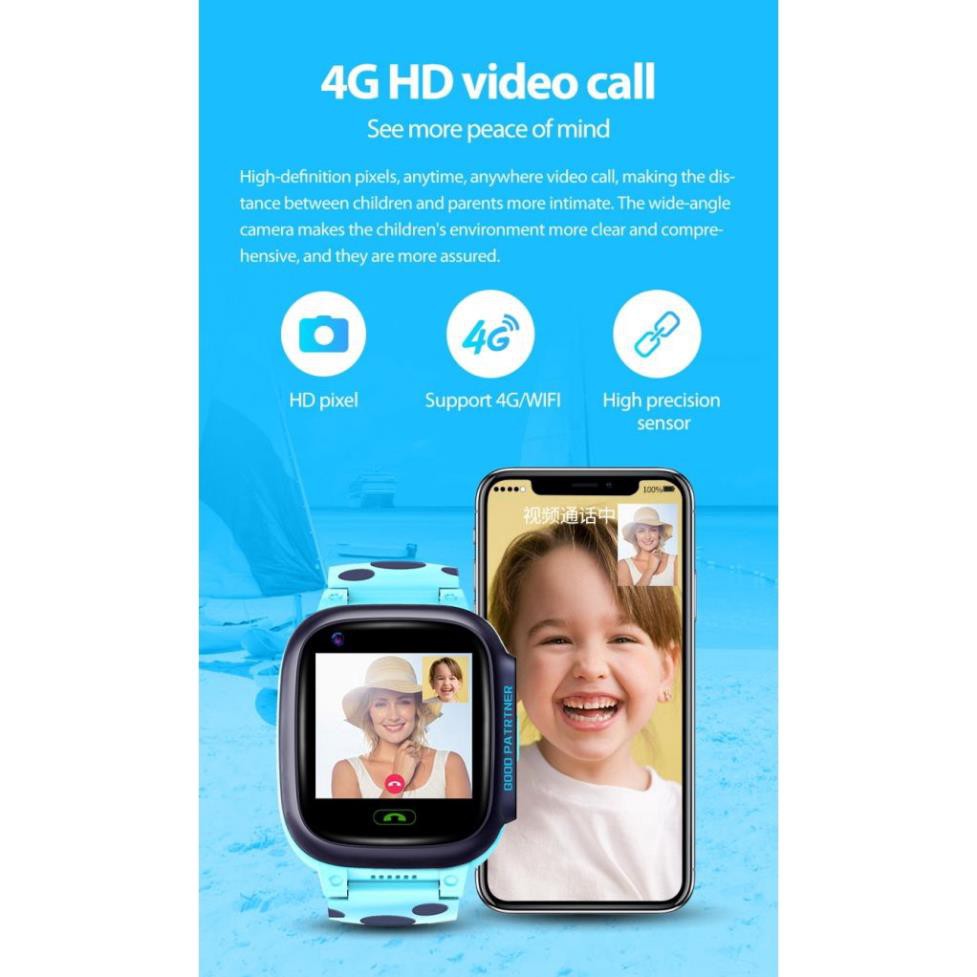 Đồng hồ đeo tay thông minh Y95 có gọi video kết nối mạng 4G wifi và định vị GPS cho bé