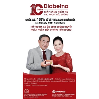✅ (CHÍNH HÃNG) DIABETNA – HỖ TRỢ ĐIỀU TRỊ TIỂU ĐƯỜNG