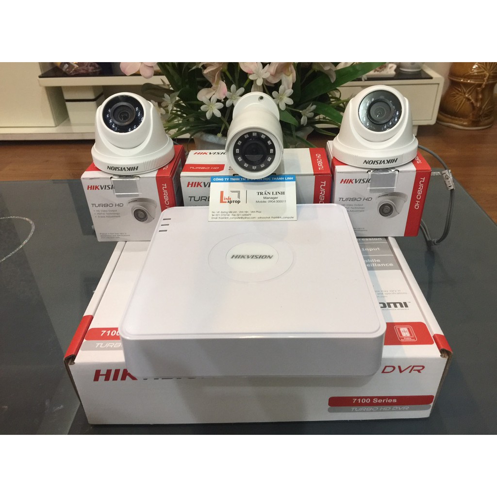Combo 4 Camera + 1 đầu thu Hikvison 2.0 Megapixel | BigBuy360 - bigbuy360.vn