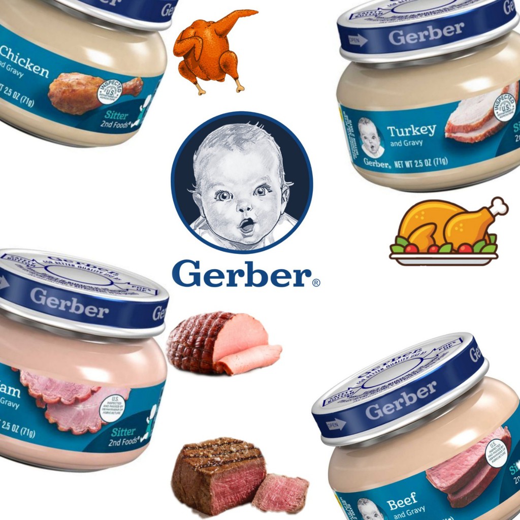 [BE 6 THANG] THỊT NGHIỀN GERBER HŨ 71GR