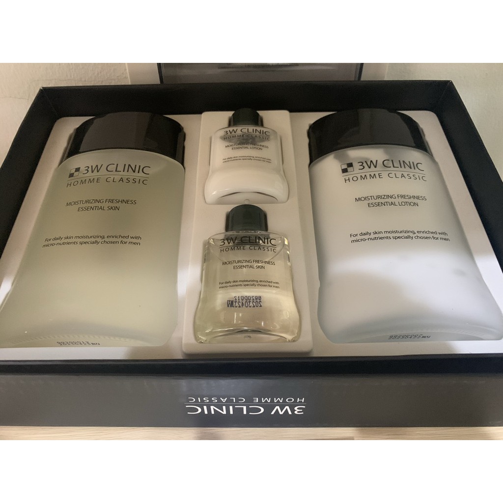 [Hàng Chuẩn Auth] Bộ 2 sản phẩm dưỡng trắng da nam 3W CLINIC HOMME CLASSIC ESSENTIAL SKIN CARE SET | BigBuy360 - bigbuy360.vn