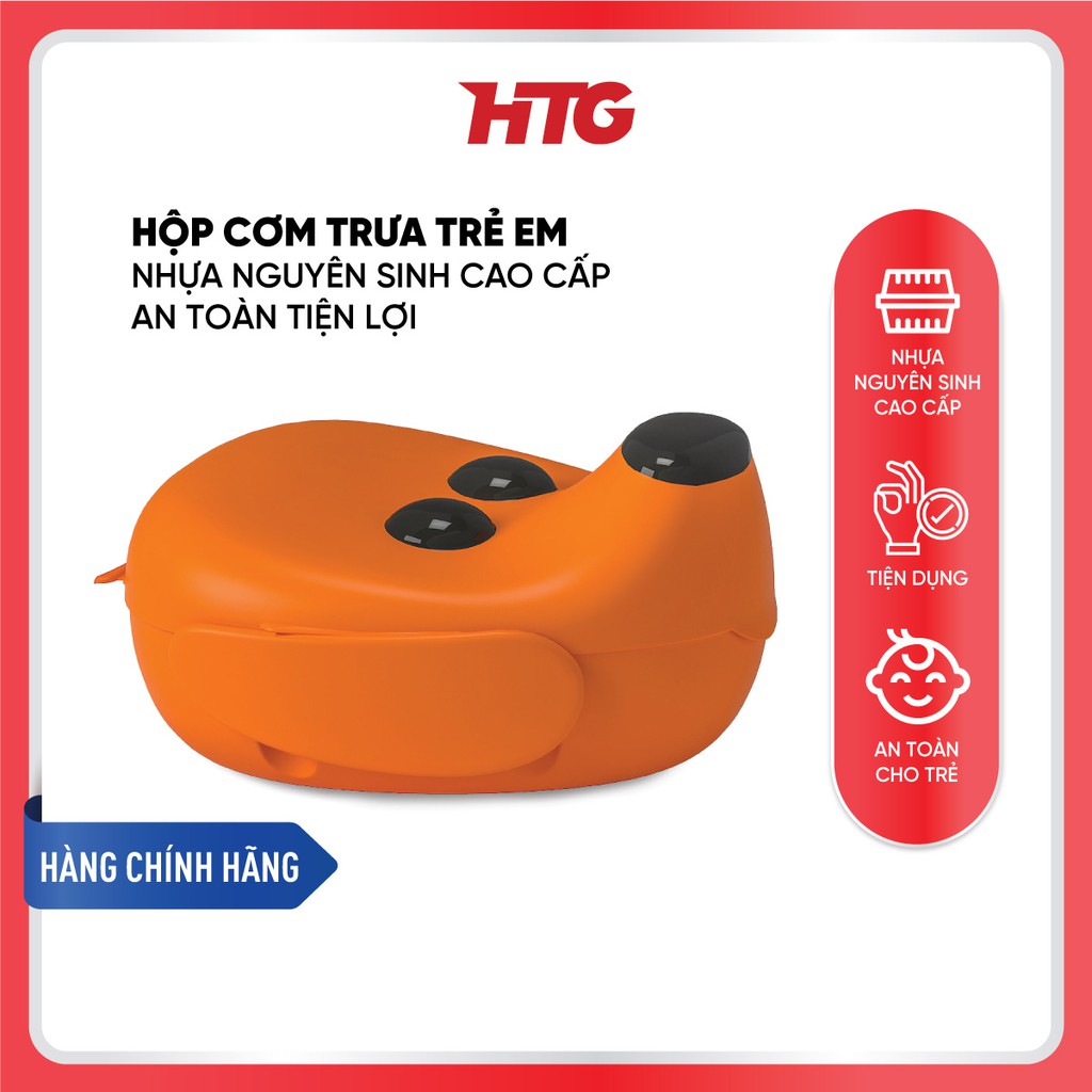 Hộp cơm hình mặt cún Smaska màu cam cho trẻ em