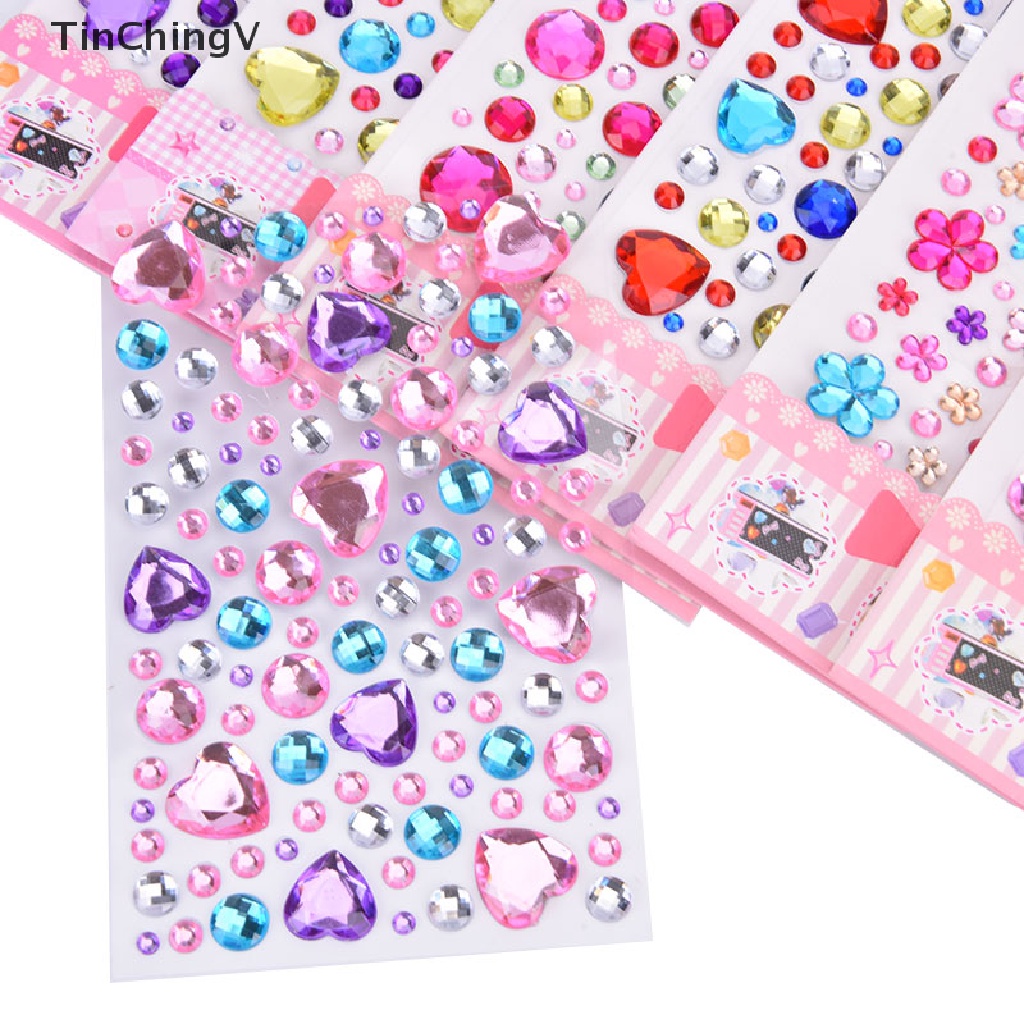 Miếng Dán Trang Trí Bằng Acrylic Hình Viên Kim Cương 3D DIY Dành Cho Trẻ Em