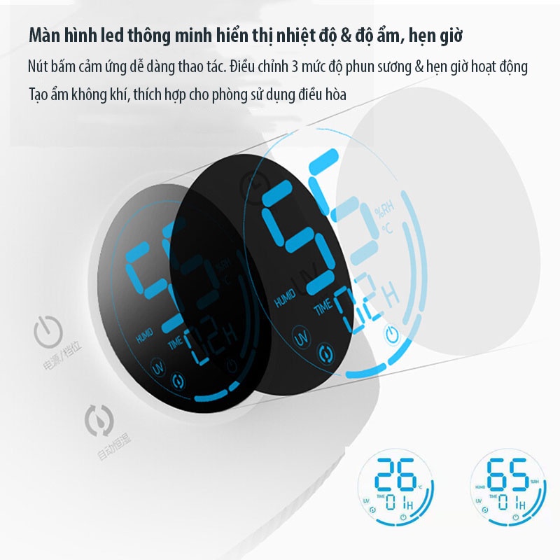 Máy Phun Sương Tạo Ẩm Không Khí F628s - Máy Khuếch tán, xông tinh dầu Vt122