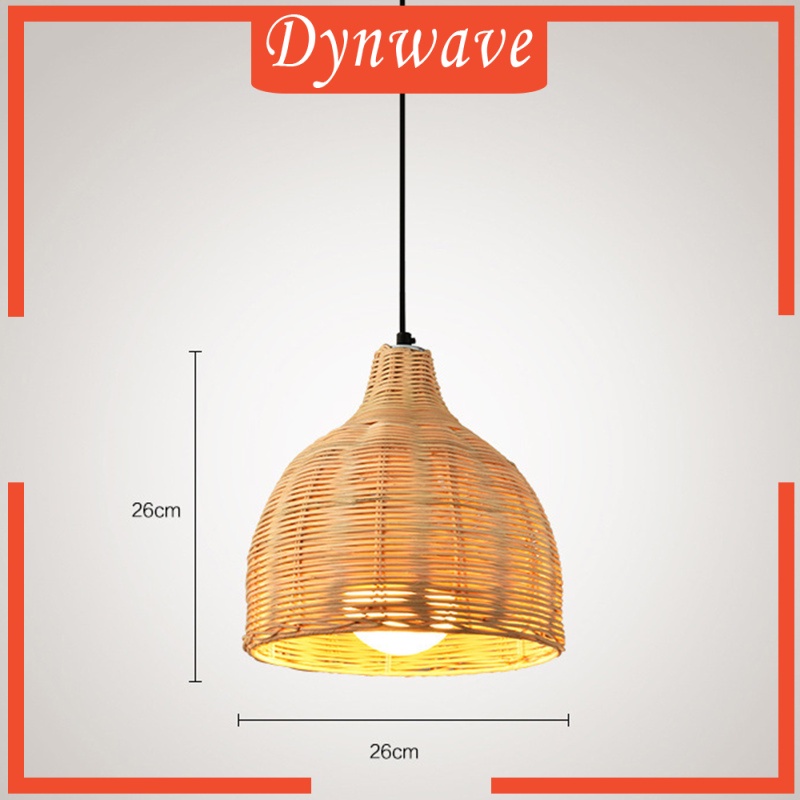 [DYNWAVE] Weave Rattan Ceiling Pendant Light Fixtures Hotel Bar Chandeliers