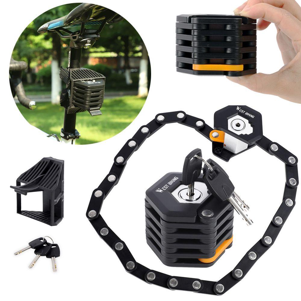 Khóa Xe Đạp Có 3 Chìa Thiết Kế Gấp Gọn Tiện Dụng