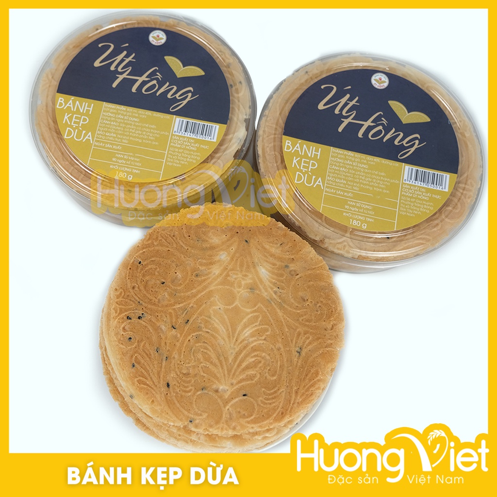 Bánh kẹp dừa nướng Út Hồng, bánh xốp giòn đặc sản Tây Ninh, đồ ăn vặt miền Nam mê luôn ngay lần đầu thưởng thức