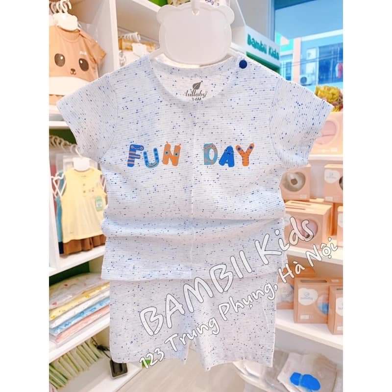 Bộ cộc tay bé trai, bé gái cotton Nuke Lullaby