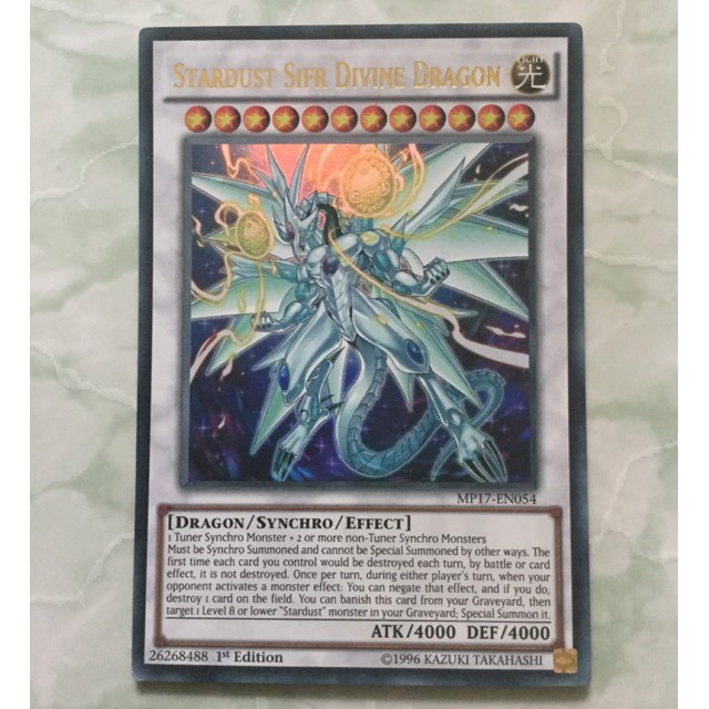 Bài Yugioh - Stardust Sifr Divine Dragon (Ultra Rare)