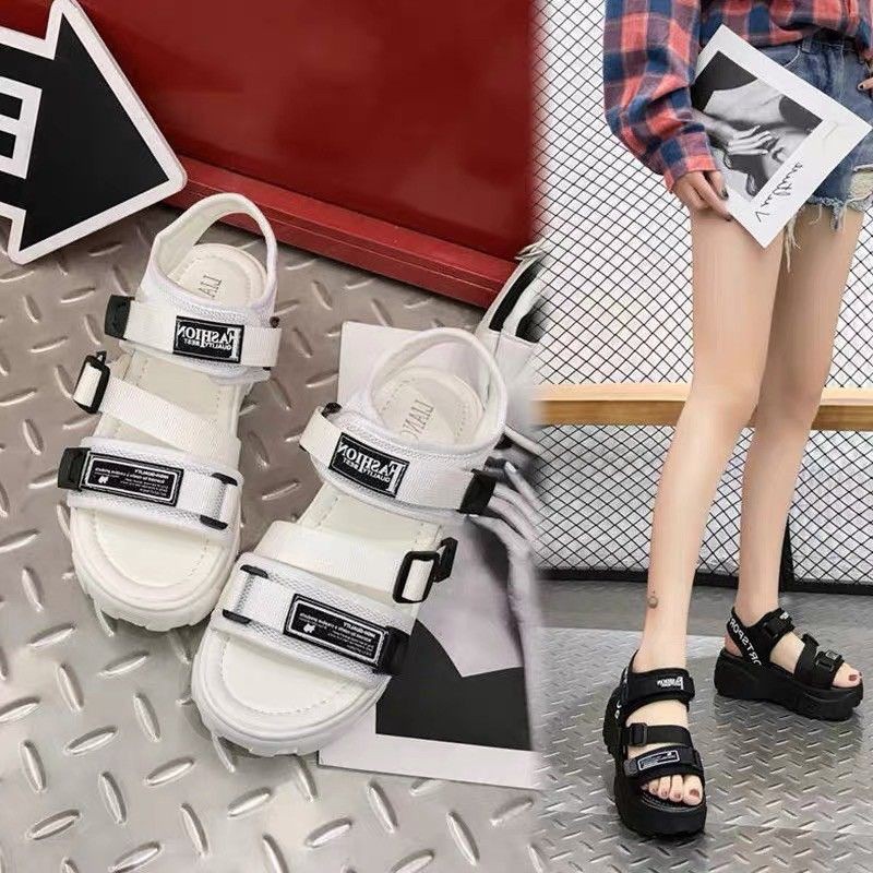 Sandal 2 Màu Chữ SPORTS Quai Dán