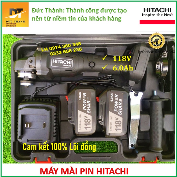 Máy mài pin Hitachi 118V