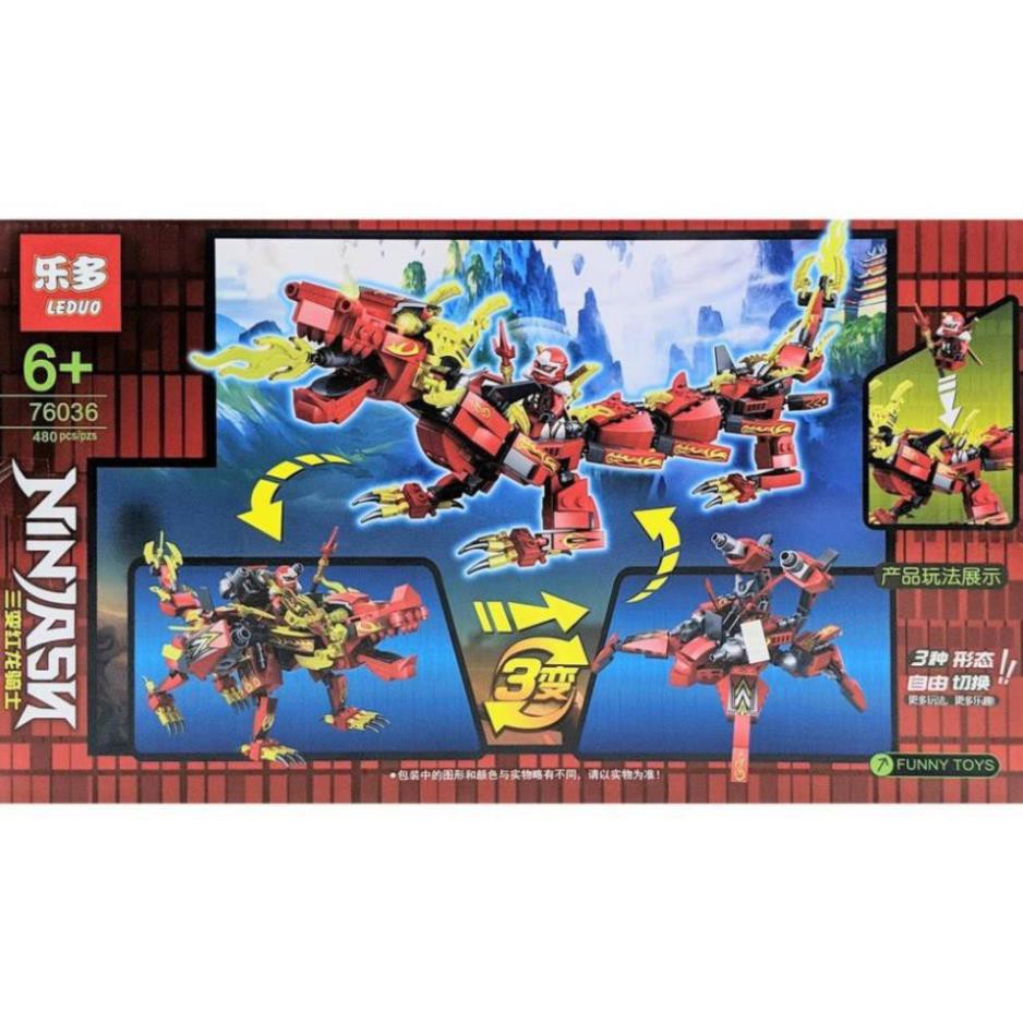 [Khai trương giảm giá] Đồ chơi lắp ráp LEGO NINJA - Xếp hình Ninja rồng - 480 miếng ghép