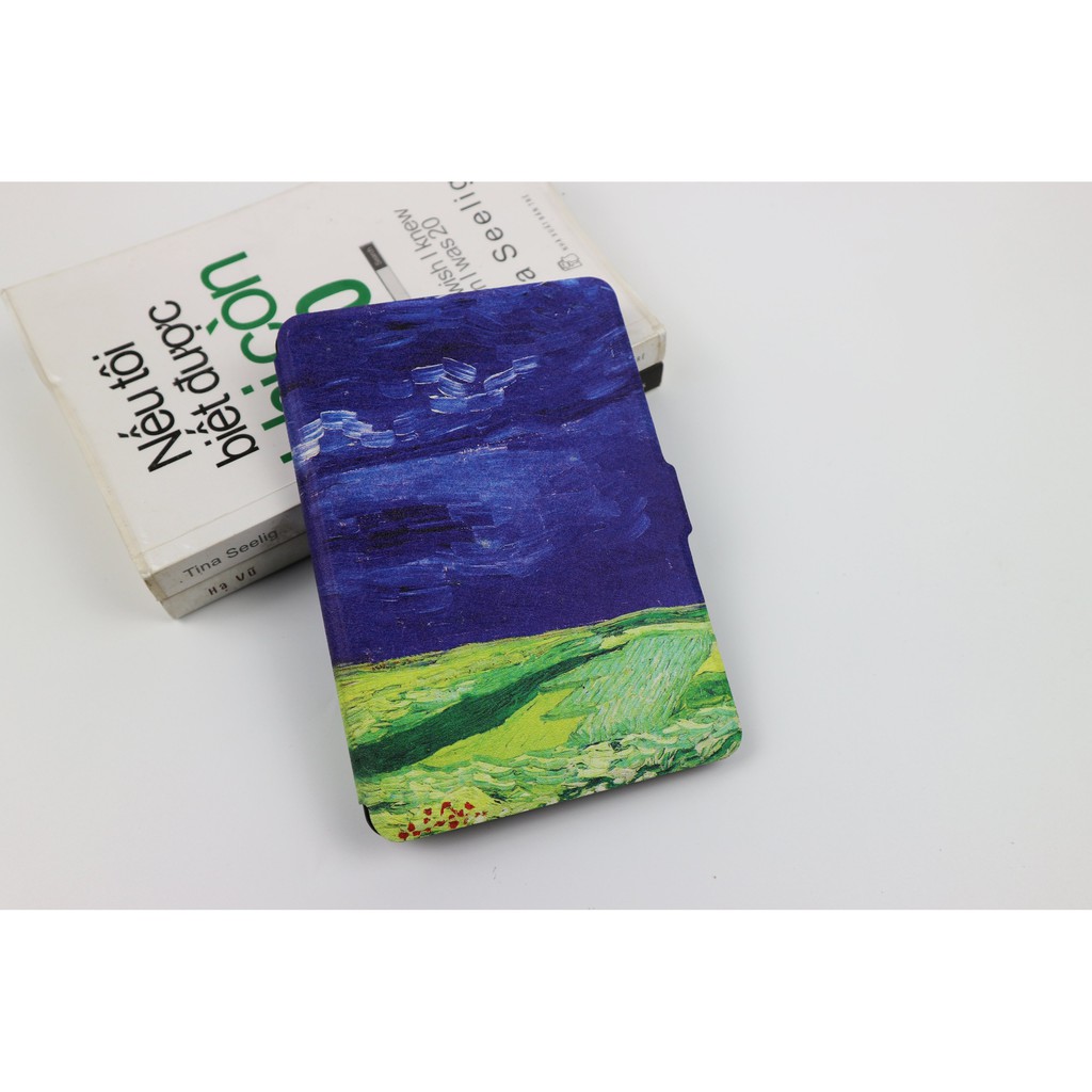 Bao da Kindle Paperwhite Van Gogh ấn tượng (Tặng kèm chống bụi cổng USB)