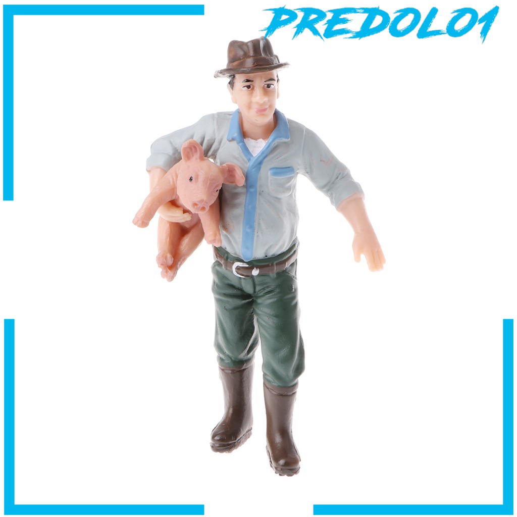 [PREDOLO1] Realistic Wildlife / Farm Animal Farmer Models Figurine Toys Collectibles Gift