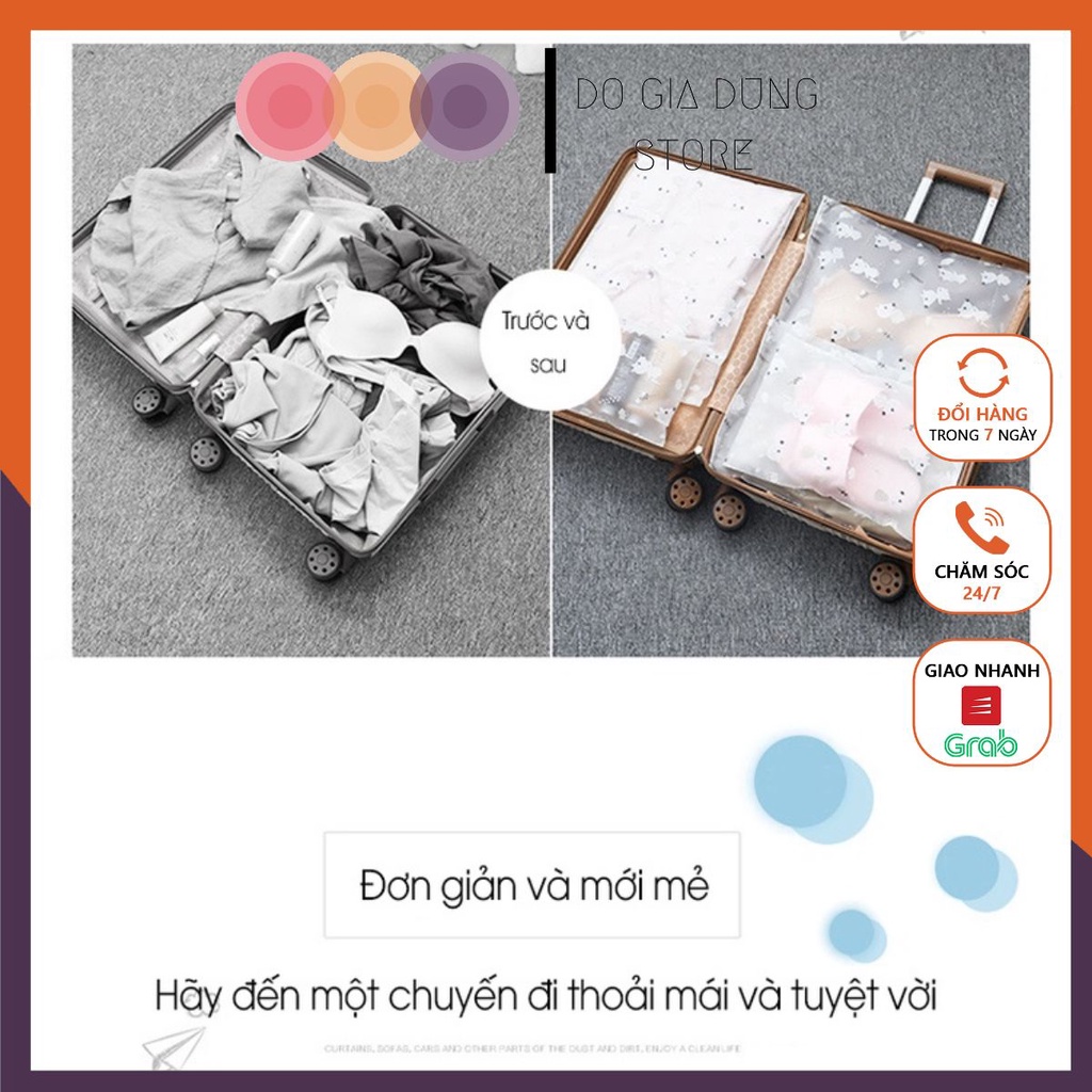 Túi zip đựng quần áo lụa mờ có khóa kéo đủ size