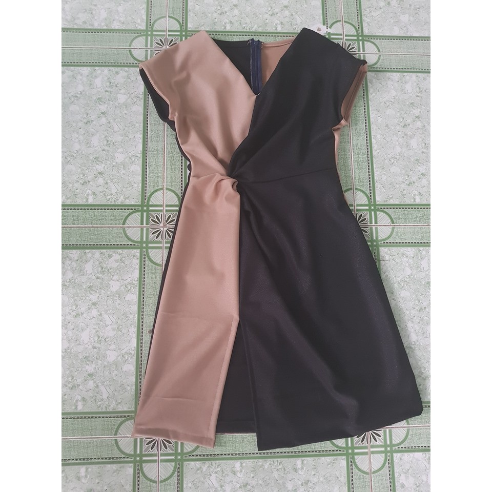 Rập giấy DC024 - Đầm xoắn eo lệch