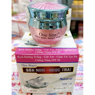 KEM SỮA NON NGOC TRAI DƯỠNG TRẮNG GIỮ ẨM TÁI TẠO CHỐNG NẮNG ONE STAR