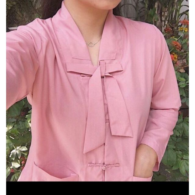 Áo lam đi chùa - mẫu la hán nơ