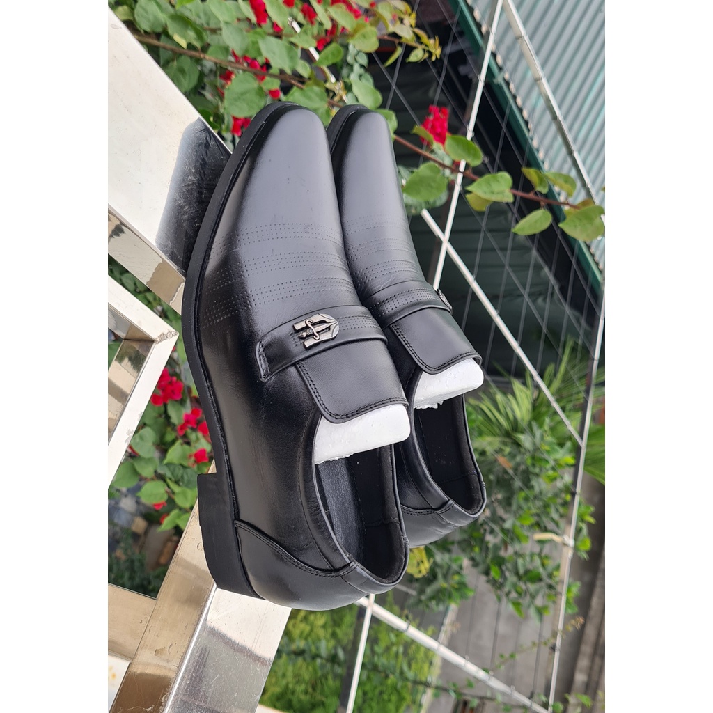 Giày da nam - Giày da công sở - Hàng da bò thật 100%, bí mật tăng chiều cao 7cm.