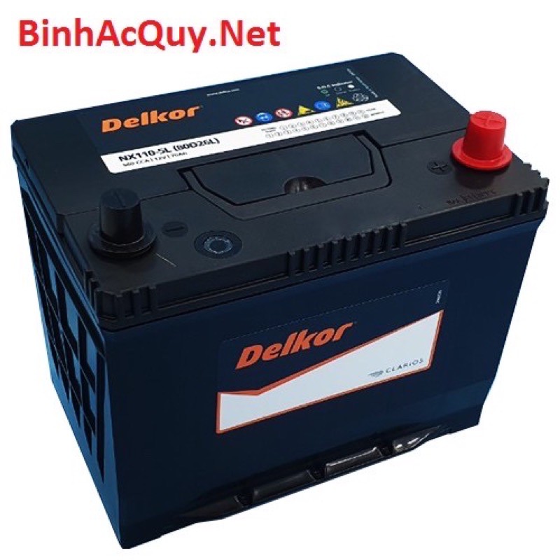 Bình điện Ắc quy ô tô Delkor 80D26L (70Ah)