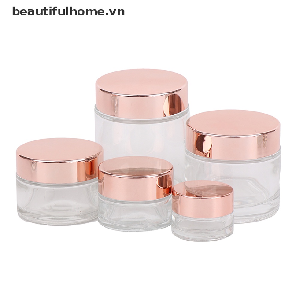 [Hàng mới về] Hũ Thủy Tinh Rỗng 5-100g Đựng Kem Mỹ Phẩm Tiện Dụng | BigBuy360 - bigbuy360.vn