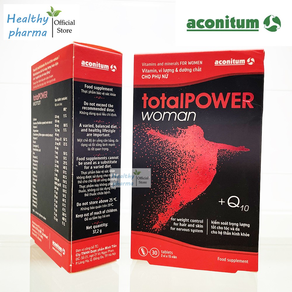 TotalPower Woman hỗ trợ tăng cường sức khỏe và sinh lý cho nữ giới - Hộp 30 viên
