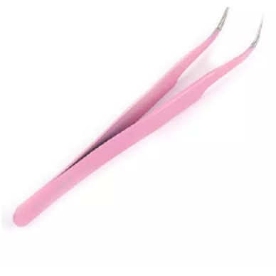 CẶP nhíp TÁCH (THẲNG + CONG ) trơn hồng LOẠI 1 _nhíp TÁCH  mi_ dụng cụ nối mi MR ĐỨC