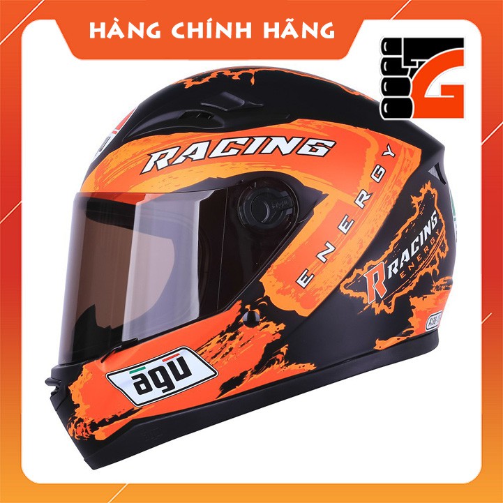 [CBHXM] Mũ Bảo Hiểm Fullface AGU Tem Racing 2019 Tặng kèm túi đựng nón chống trầy tiện lợi