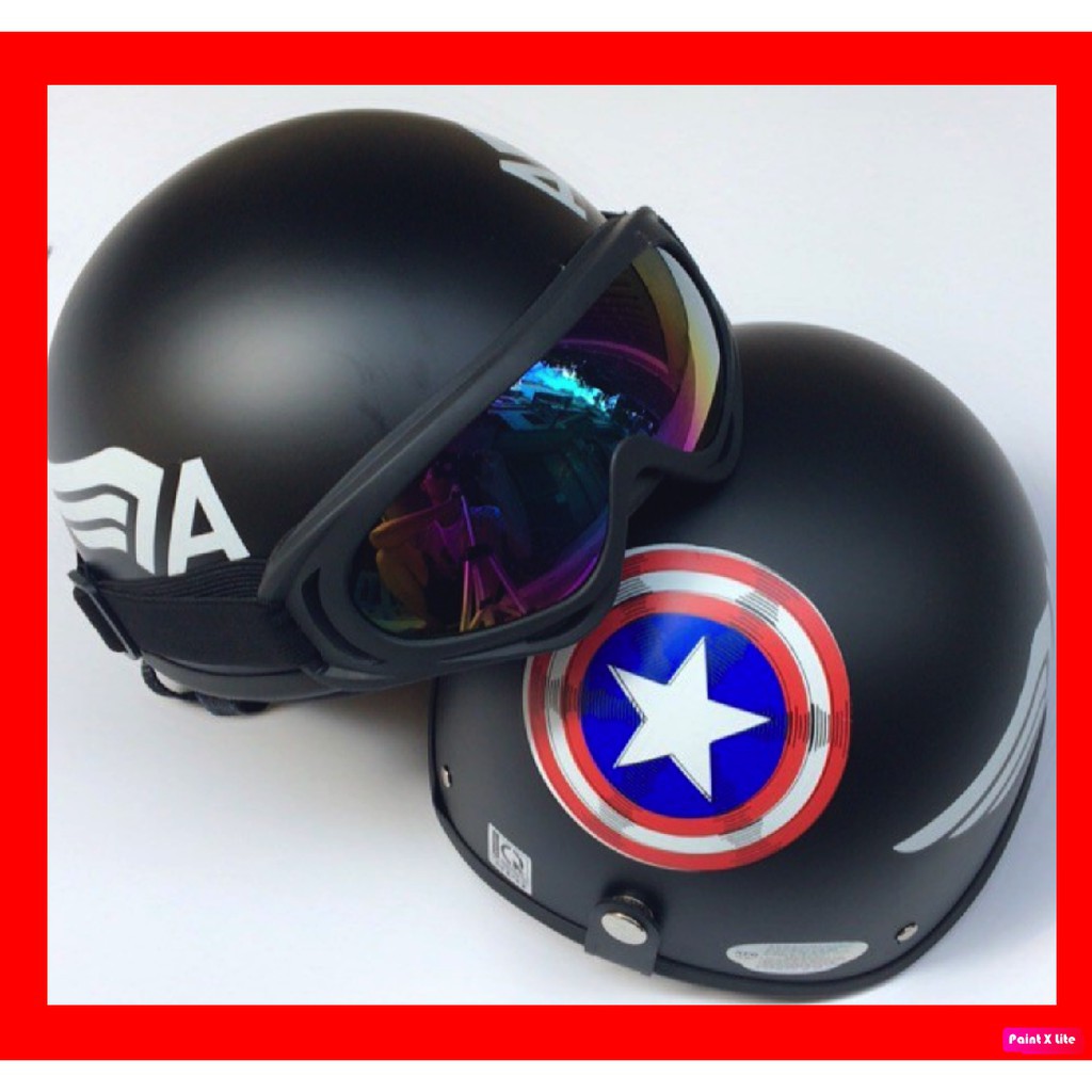 Nón bảo hiểm 1/2 nửa đầu Mẫu ngẫu nhiên T