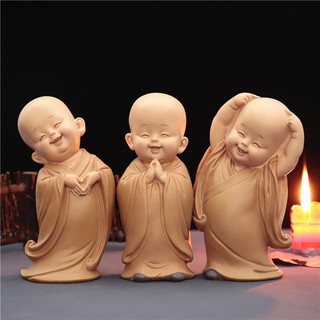 Mô hình 3 chú tiểu dễ thương trang trí phòng khách ô tô