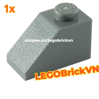 Lego gạch 1x2 hình thang dốc 45° xám đậm 4211135 3040