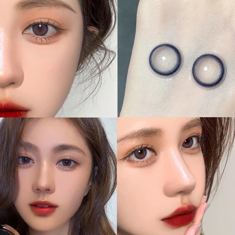 LENS XÁM ĐEN TỰ NHIÊN GIÃN 14.2MM PHÙ HỢP MỌI TÔNG MAKEUP ✨