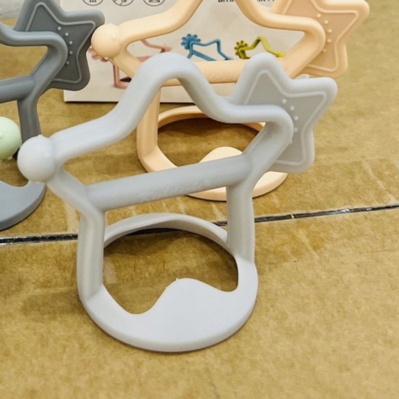 Gặm Nướu Silicon Mềm Hình Ngôi Sao Kichilachi, Gặm Nướu Xỏ Tay An Toàn Cho Bé