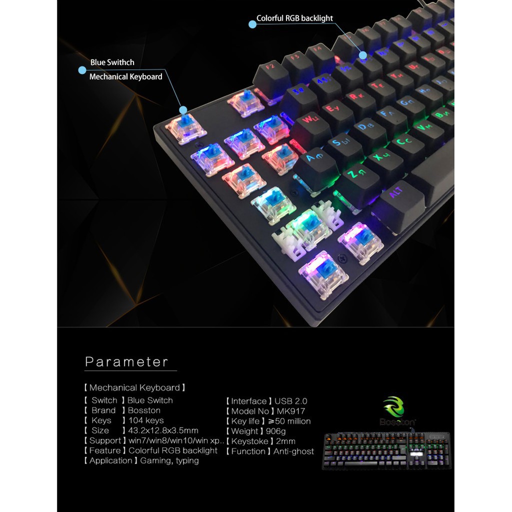 [Mã SKAMSALE03 giảm 10% đơn 200k] Bàn phím cơ VSP eSport Gaming VM01