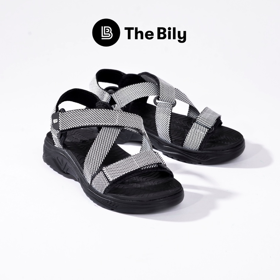 Giày Sandal Nam The Bily 02 Quai Chéo Đôi - Màu Trắng