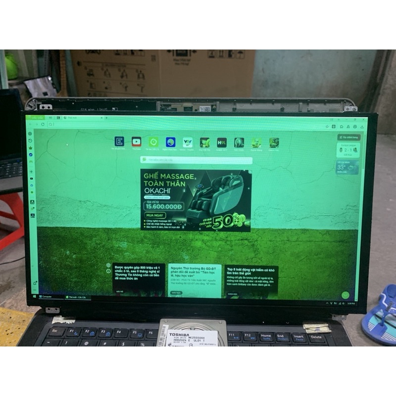 s4-2611 màn hình laptop 15.6 slim 30pin mỏng chữa cháy sọc