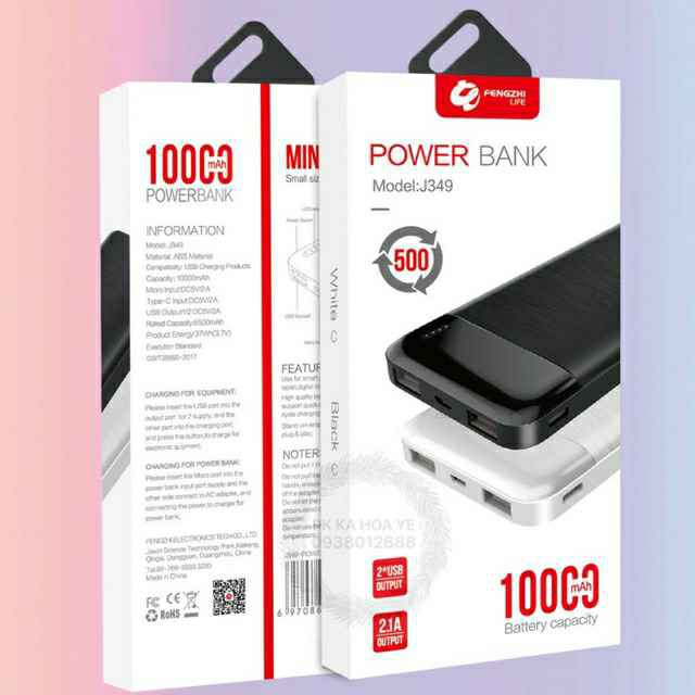 Pin sạc dự phòng FENGZHI J349 10.000mAh