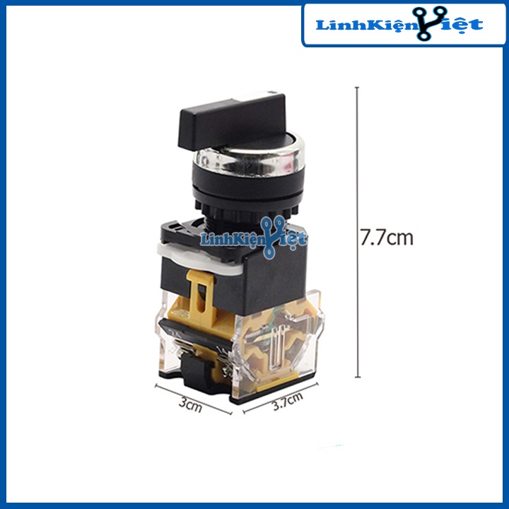 Công Tắc Xoay 3 Vị Trí LA38 440V-10A Tự Hồi ( Xoay Nhả)