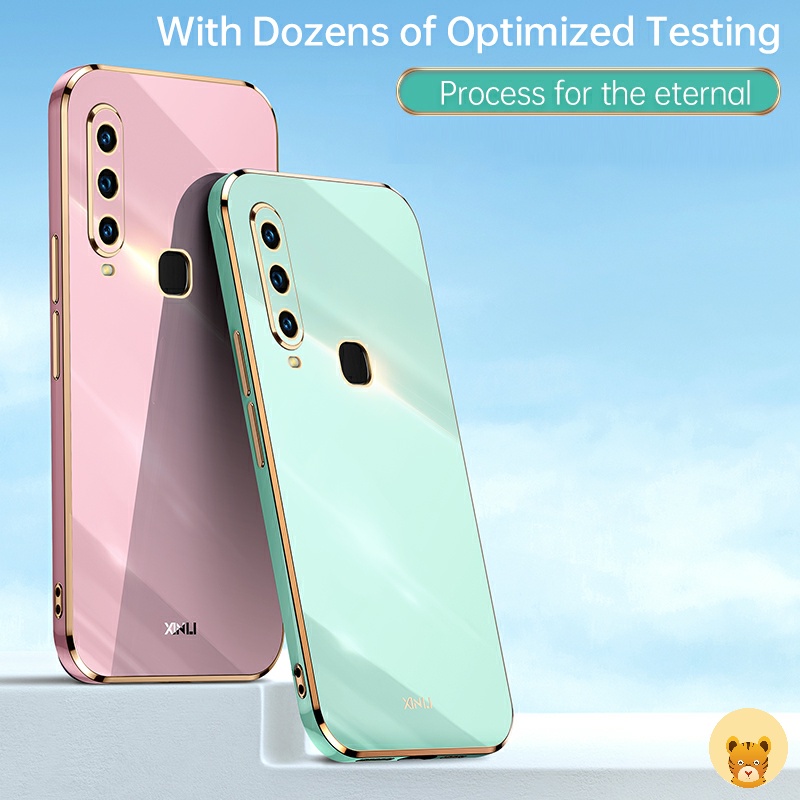 Ốp Điện Thoại Mềm Mạ Viền Sang Trọng Cho Vivo Y11 Y15 Y12 Y17 U10