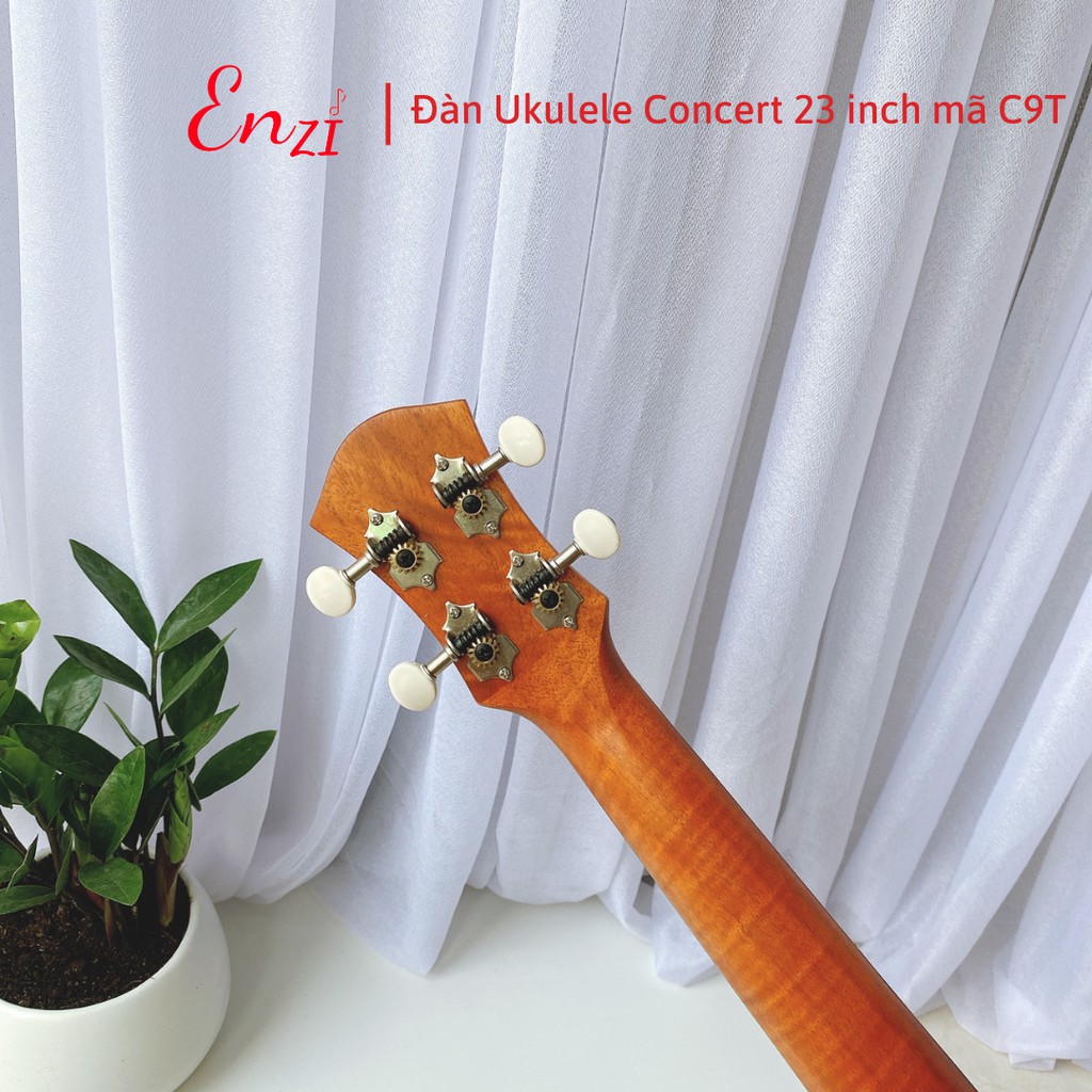 Đàn ukulele concert Enzi C9T màu gỗ phong cách cổ điển, âm thanh vang sáng giá rẻ chất lượng