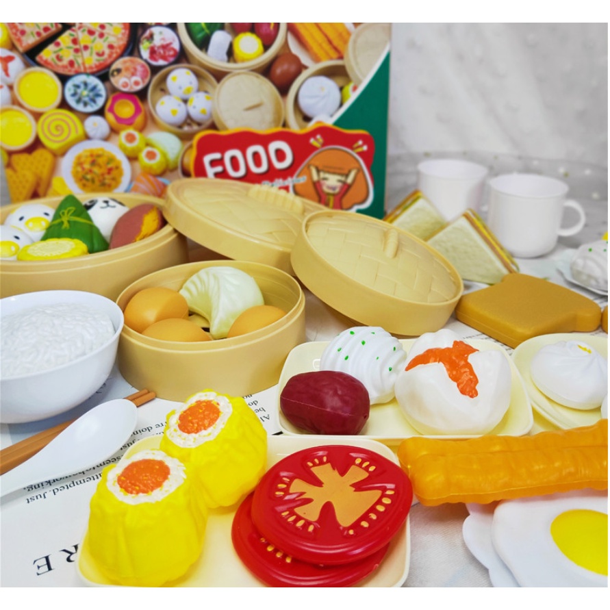 Đồ chơi giáo dục BeThongMinh bộ nhà bếp nấu ăn 88 chi tiết nhựa ABS giáo dục màu sắc hình khối cho bé