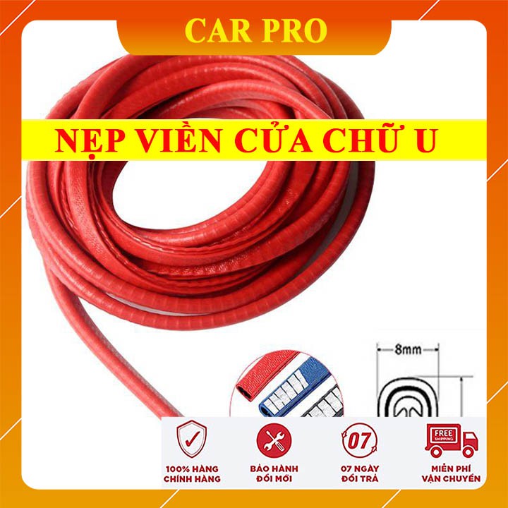   Nẹp viền cửa chữ U lõi thép chống va đập trầy xước cánh cửa ô tô - CAR PRO