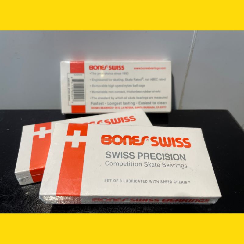 Ổ bi ván trượt cao cấp - BONES SWISS - 8pcs Skate Bearings