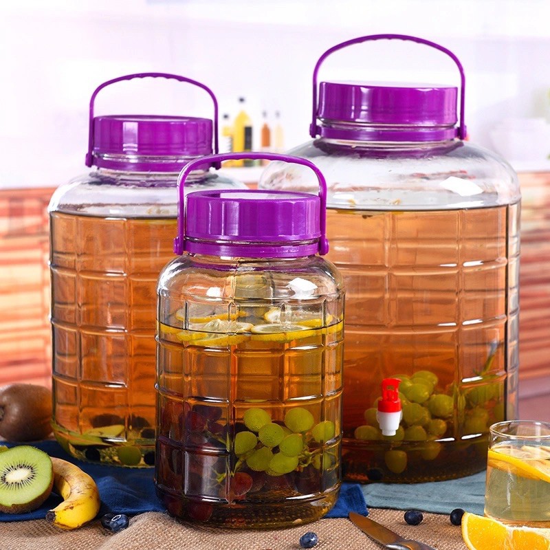[ MUA 5 BÌNH TẶNG 1 BÌNH 3L ] Bình Ngâm Rượu Thủy Tinh 3L, 5L , 8L, 10L, 12L , 16L , 20L, 35L Quai Xách | BigBuy360 - bigbuy360.vn