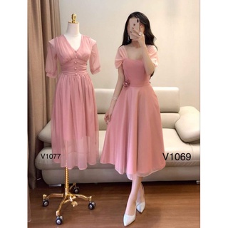đầm hồng nữ voan mềm 262
