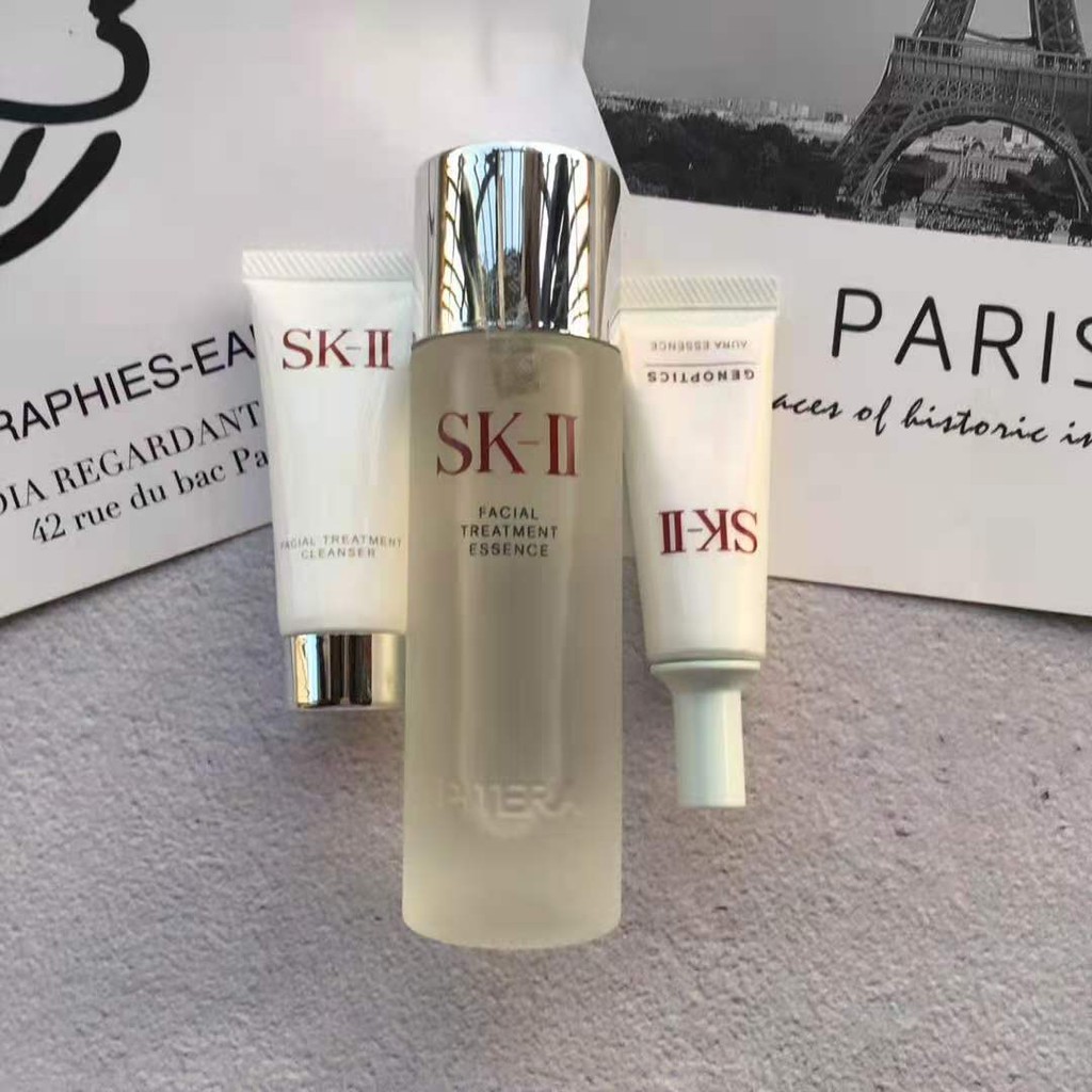 (Hàng Mới Về) Bộ 3 Sản Phẩm Chăm Sóc Da Làm Trắng Da Sk-Ii / Skii / Sk2