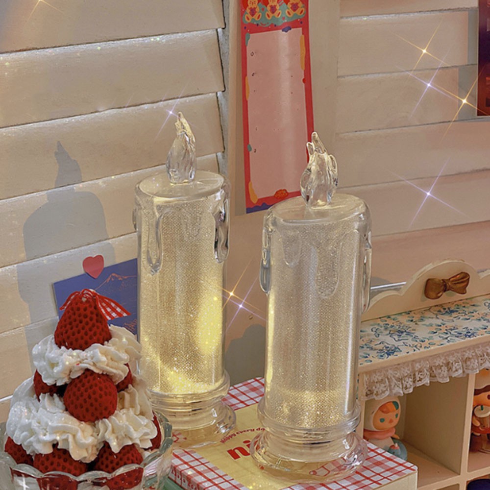 Đèn LED acrylic hình nến dùng cho trang trí tiệc