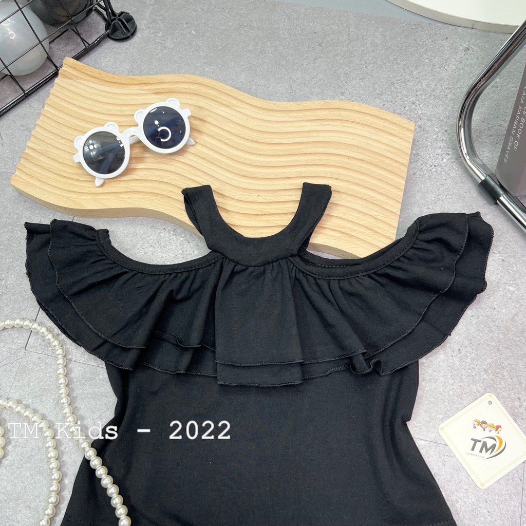 SET ÁO TRỄ VAI CÙNG VÁY ĐUÔI CÁ CHẤM BI CỰC YÊU CHO BÉ⚡ FREE SHIP⚡️