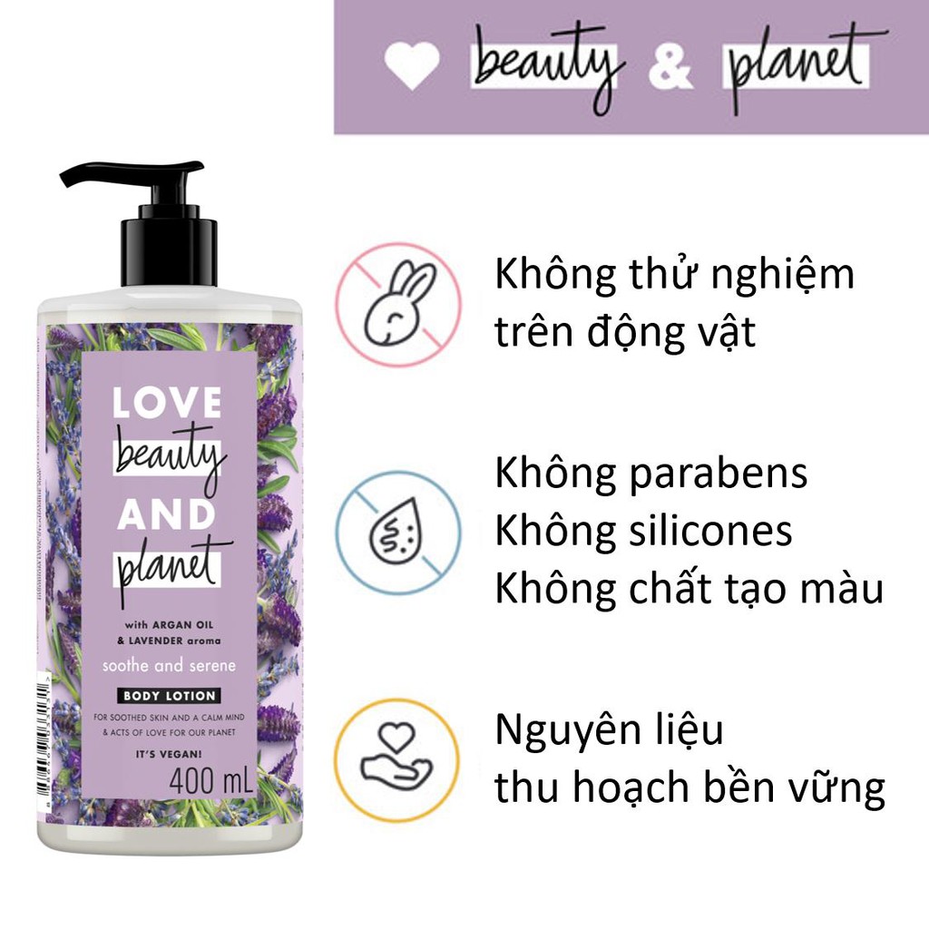 Dưỡng Thể Love Beauty &amp; Planet 400ml